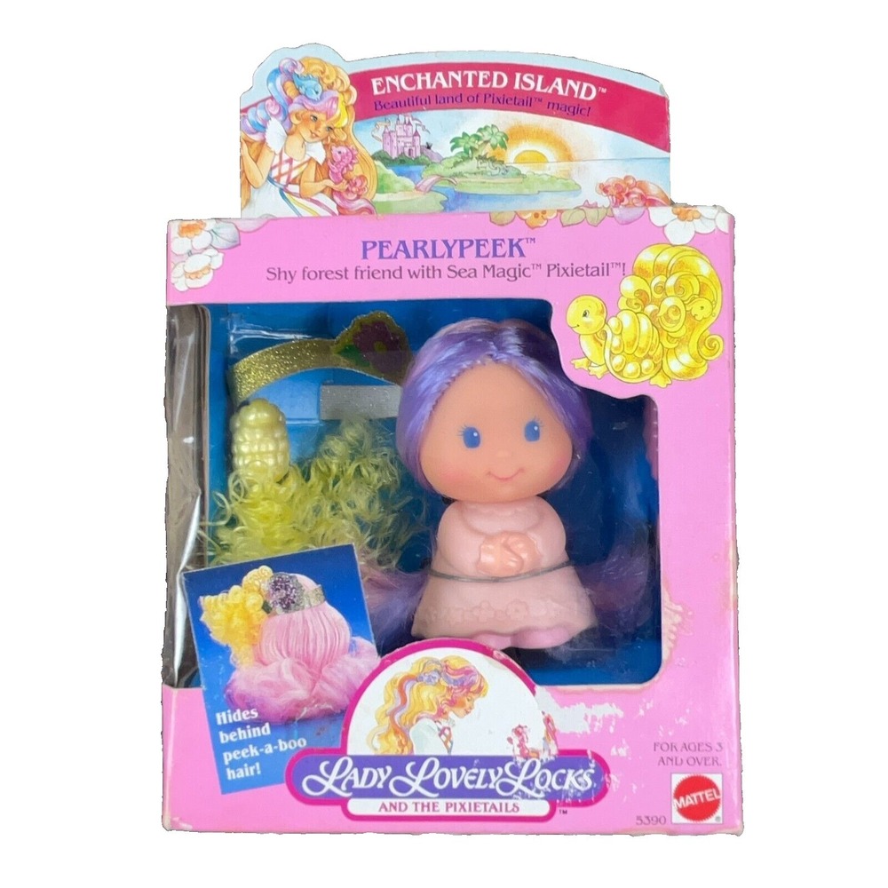 Vintage Lady Lovely Locks Pearlypeek Doll 1987 80s Mattel New in Box Sealed RARE